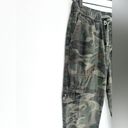 Sundry  Camo Camouflage Drawstring Waist Army Green Brown Jogger Pants Size 0 Photo 4