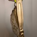 Coach Auth Vintage  Metallic Gold Signature Hobo Handbag Leather Canvas CLEAN Photo 5