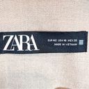 ZARA  Women’s 10 Tan Single Button Blazer Minimalist Work Shoulder Pads Photo 2