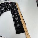 One Piece Jenni Womens  PJs NWT Size XXL Snowflake Black, White V-Neck Snap Front Photo 7