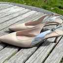 Miu Miu Nude Kitten-Heel Slingback Pumps by  size 36 1/2  nude silver 6 Photo 0