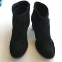 DV Dolce Vita Ankle Boots Black Suede Cowboy Side Zip Womens Size 7M Heeled Shoe Photo 3