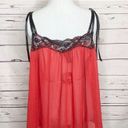 Secret Treasures  NWT Red & Black Sheer Lingerie Camisole Top XL 16-18 Photo 4
