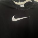 Nike  Sweatshirt Women's Size XS Black Dri Fit Oversized Crop Pullover Crew Neck Photo 9