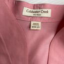 Coldwater Creek  Womens Pink Low Dip Button Down Shirt 100% Cotton Blouse Sz M Photo 1