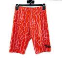 Nike  Bike Shorts Team Orange Animal Print Sz Small Logo Swoosh Sportswear Womens Photo 3