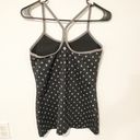 Lululemon  Size 8 Polka Dot Power Y Black Gray Yoga Workout Fitness Tank Top Photo 4