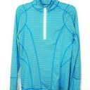 Zella  Run Stripe Half Zip Pullover Shurt Top Small Photo 0