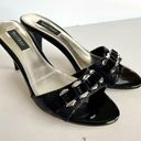 White House | Black Market WHBM | Black Heeled Mules Sz 7 Photo 0