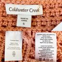 Coldwater Creek  Tradewinds Sweater S Sunset Open Knit 3/4 Sleeves New Photo 6