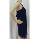 The Loft "" BLUE GEO EMBROIDERED TASSEL TRIM BOHO SWING COASTAL DRESS SZ: M NWT Photo 3