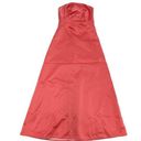 Cache  Dress Womens 4 Orange Pink Satin Ruched Bodice Maxi Formal Prom Homecoming Photo 0