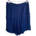 Petite Sophisticate Vintage 80s  Shorts Pleated Tailored High Waisted Navy Mom Photo 4