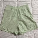 Abercrombie & Fitch Linen Mint Green Shorts Photo 3