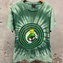 Looney Tunes Vintage 1997 Warner Bros  Marvin the Martian Green Tie Dye Tee Med M Photo 0