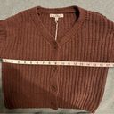 Love Tree NWT  maroon cropped sweater cardigan size S Photo 3