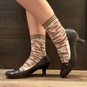 Mudd Vintage Y2K 2000s Brown Tan Faux Leather Novel Preppy Ruffle Pump Heels Photo 0