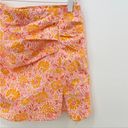 ZARA  mini skirt in peachy orange floral NWT Photo 3