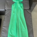 Satin Halter Dress Green Size XS Photo 3