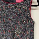 Betsey Johnson  Womens Leopard Jacquard Shift Dress Red Gold Metallic Size 4 Photo 2