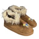 Jayhawks Kansas University College Slipper Faux Fur & Suede Boots Women Sz XL Photo 10