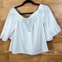 Rebecca Minkoff  Size Medium White Off the Shoulder Cropped Top Photo 1