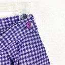 Pendleton  100% Virgin Wool Purple Houndstooth Plaid Pockets Lined Skirt, Size 8 Photo 5