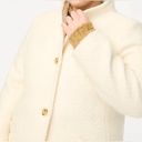 J.Crew  NWT Textured Wool Blend Coat in Ivory Size 8 Photo 2