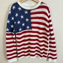 Grayson Threads  Pull Over Cable Knit American Flag Novelty Sweater Graphic S Photo 11