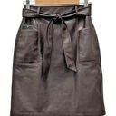 Bagatelle NWT  Collection Dark Brown Faux Leather Belted Pencil Skirt Size 4 NEW Photo 0