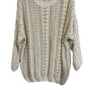 Umgee  Crochet Sweater Open Knit Size 1X Cream Pullover Photo 2