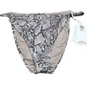 Good American  Womens 2 US Medium Swim Bikini Bottoms High Waist Snake Print NWT Photo 0