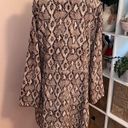 Pretty Little Thing Snake Print Plunge Neck Draped Dress Photo 2