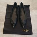 Maje 💕💕 Flat Leather Pumps ~ Black Photo 7