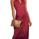 Jason Wu  Oxblood Silky Satin Halter Slip Midi Dress size Medium Photo 0