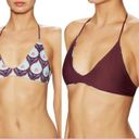 Tavik swim Purple Floral Printed Tavik Daydreamer Monaco Merlot Halter Bikini Top Photo 1