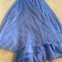 La Femme Periwinkle Strapless Prom Dress Photo 7