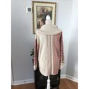 cupio Womens  Long Sleeve Cowl Neck Striped Beige Pink Sweater Size Large Photo 5