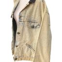 American Vintage Vintage 80s Acid Wash Denim Trucker Jacket Corduroy Collar Womens Size Large Photo 2