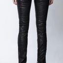 Zadig & Voltaire  Phlamo Crinkled Leather Pants Black Size 36 Photo 2