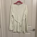 Lane Bryant Faux Wrap Front Tie Back Cream Sweater Photo 3