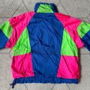 Givenchy Vintage 80s  Active Sport Neon Windbreaker Track Suit Sz Large Photo 2