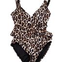 Tommy Bahama  Tummy Control Swimsuit Tropi Cat Wrap One Piece Size 4 NWT Photo 2