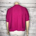 cj banks  NWT Size 1X Pink V-Neckline Short Sleeve Button Down Sweater Cardigan Photo 4