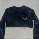 Ivory Ella Tie Dye Navy Blue Save The Elephants Crop Top Raw Hem Sz Xs Photo 0