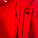 Dress Barn  Women’s XL Red Boiled Wool Short Swing Jacket • Single Button Closure Photo 6