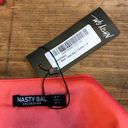 Nasty Gal  V You Never Satin Cami Coral Pink Size 10 NWT Photo 10