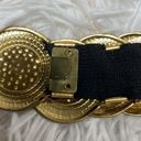 Vintage 1990’s Paris Accessories metallic gold disc stretch belt Photo 3