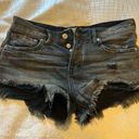 Free People  Distressed Black Shorts Photo 0