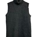 DKNY VTG  Turtleneck Sweater 100% Wool Y2K Sleeveless Ribbed Knitted Gray S/P Photo 0
